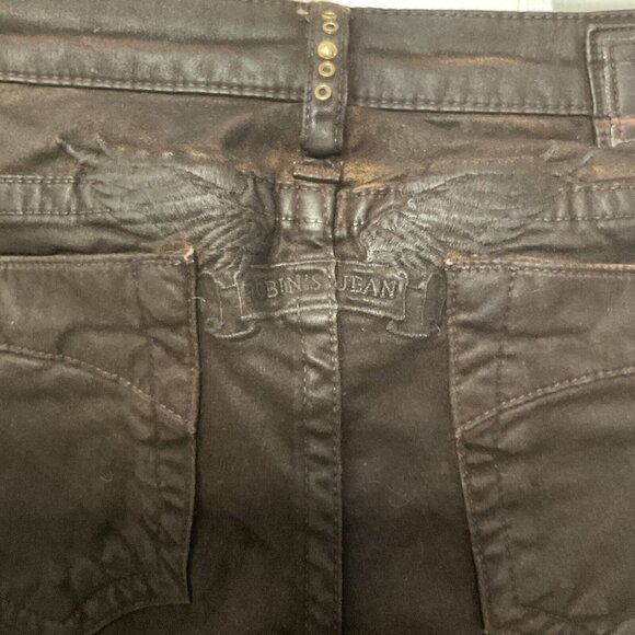 Robin’s Jeans Women’s Jane Style Designer Brown Coated Finish Skinny boot cut 26 - Picture 8 of 13
